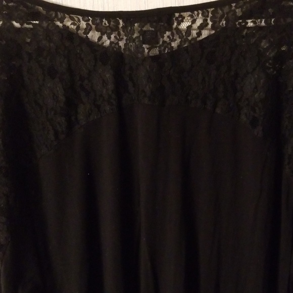 Womens August silk black lace shirt - Picture 3 of 3